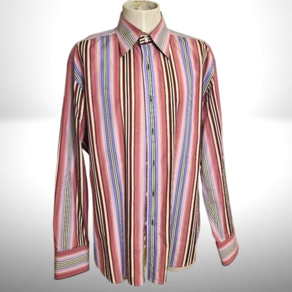 Robert Graham Other - Robert Graham Multicolor Striped Button-Up Shirt – Size 2XL (Classic RG Style)